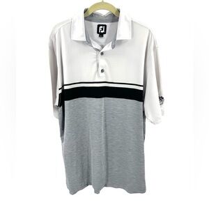 Footjoy Polo Shirt Mens L Lake Forest Country Club Golf Performance Stretch